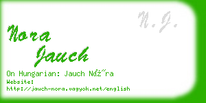 nora jauch business card